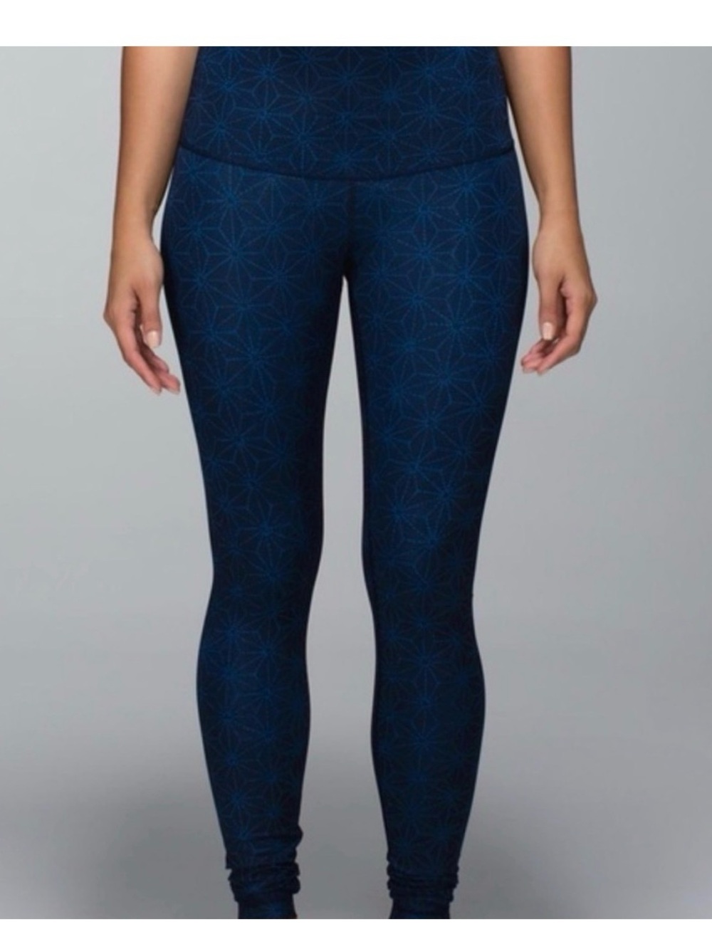 Lululemon Wunder Under leggings-Exploded Sashico Star Inkwell Rugged Blue print